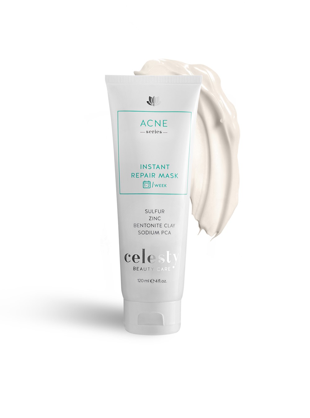 Acne Series Instant Repair Mask with sulfur, zinc, pca, bentonite clay, red wine and green tea extracts